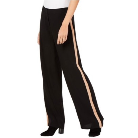 Eileen Fisher Pants - Eileen Fisher Womens Side Stripe
Casual Wide Leg Pants, Black,
